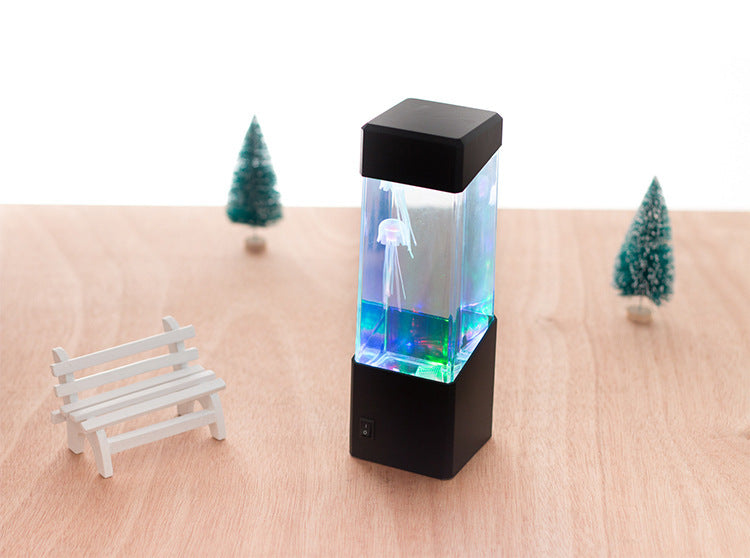  LED Jellyfish Aquarium Lamp features artificial jellyfish 