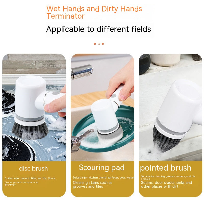 Electric Multifunctional Dish Brush – Rechargeable Kitchen Cleaning 