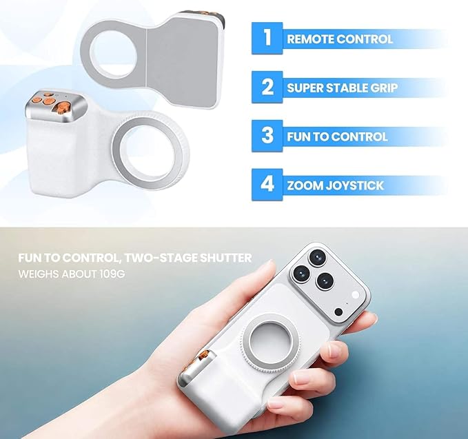Magnatic phone  caamera handle