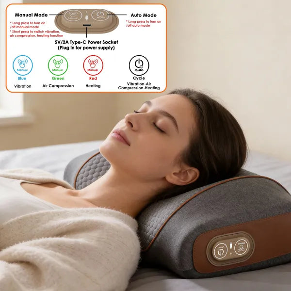 3-in-1 Neck Massager Pillow with Heat&Viberation