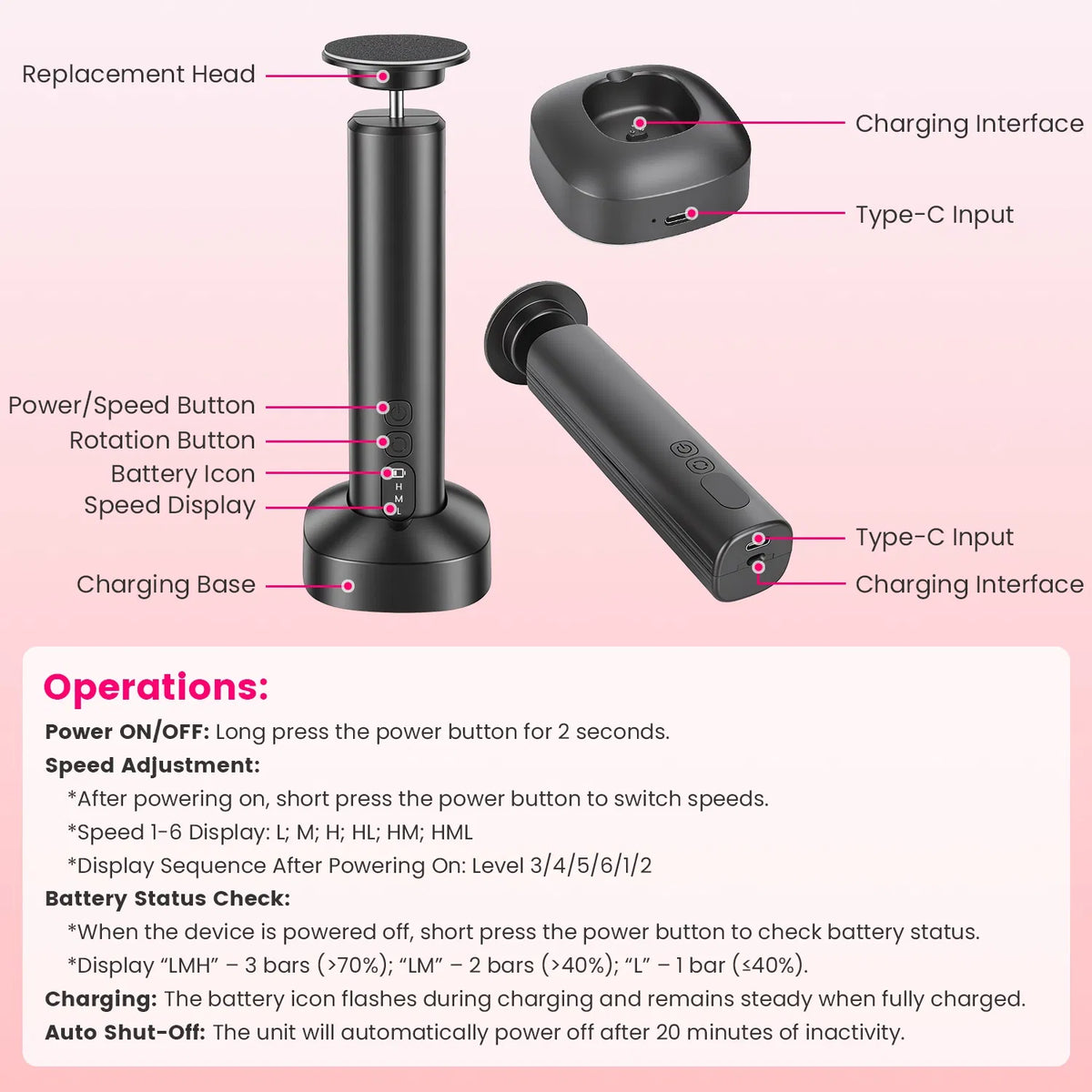 Electric Foot Callus Remover – Rechargeable Foot Care Tool