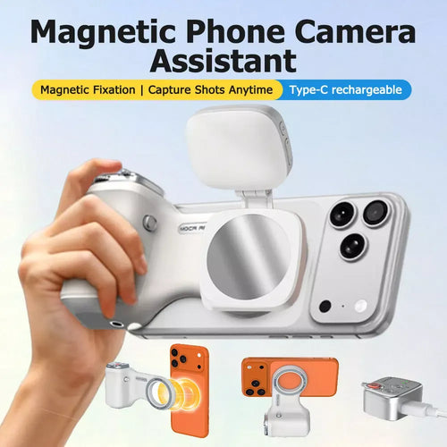Magnatic phone  caamera handle