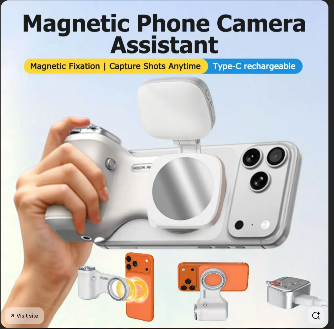 Magnatic phone  caamera handle