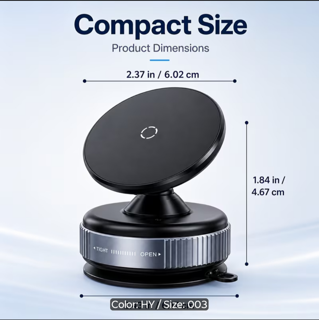 Magnetic Vacuum Lock Car Phone Holder