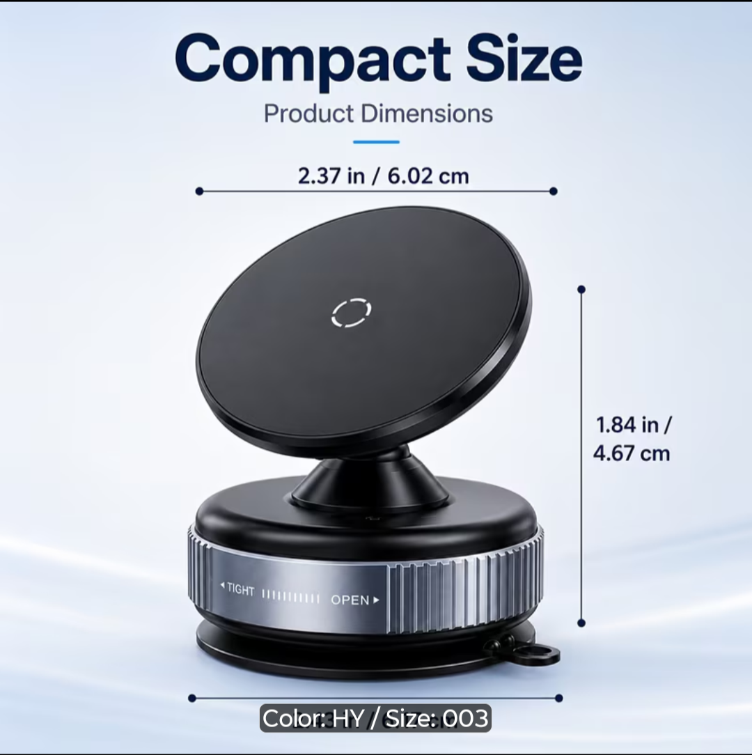 Magnetic Vacuum Lock Car Phone Holder